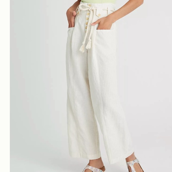 Anthropologie Pants - NWT Anthro Sammie Striped Paperbag- Waist Pants